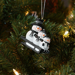 Las Vegas Raiders NFL Sledding Snowmen Christmas Ornament Taass sale