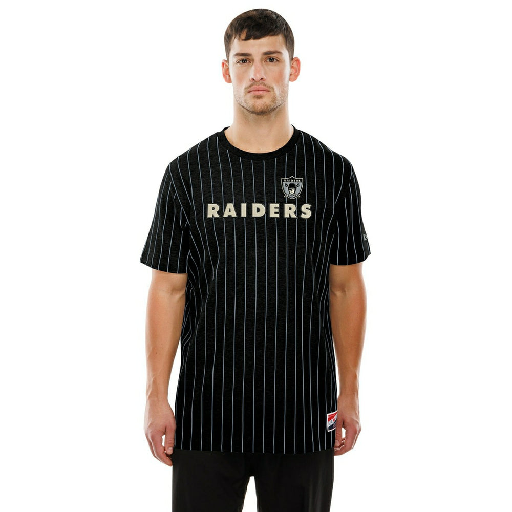 Las Vegas Raiders Retro Stripe NFL T-Shirt Black Fashion