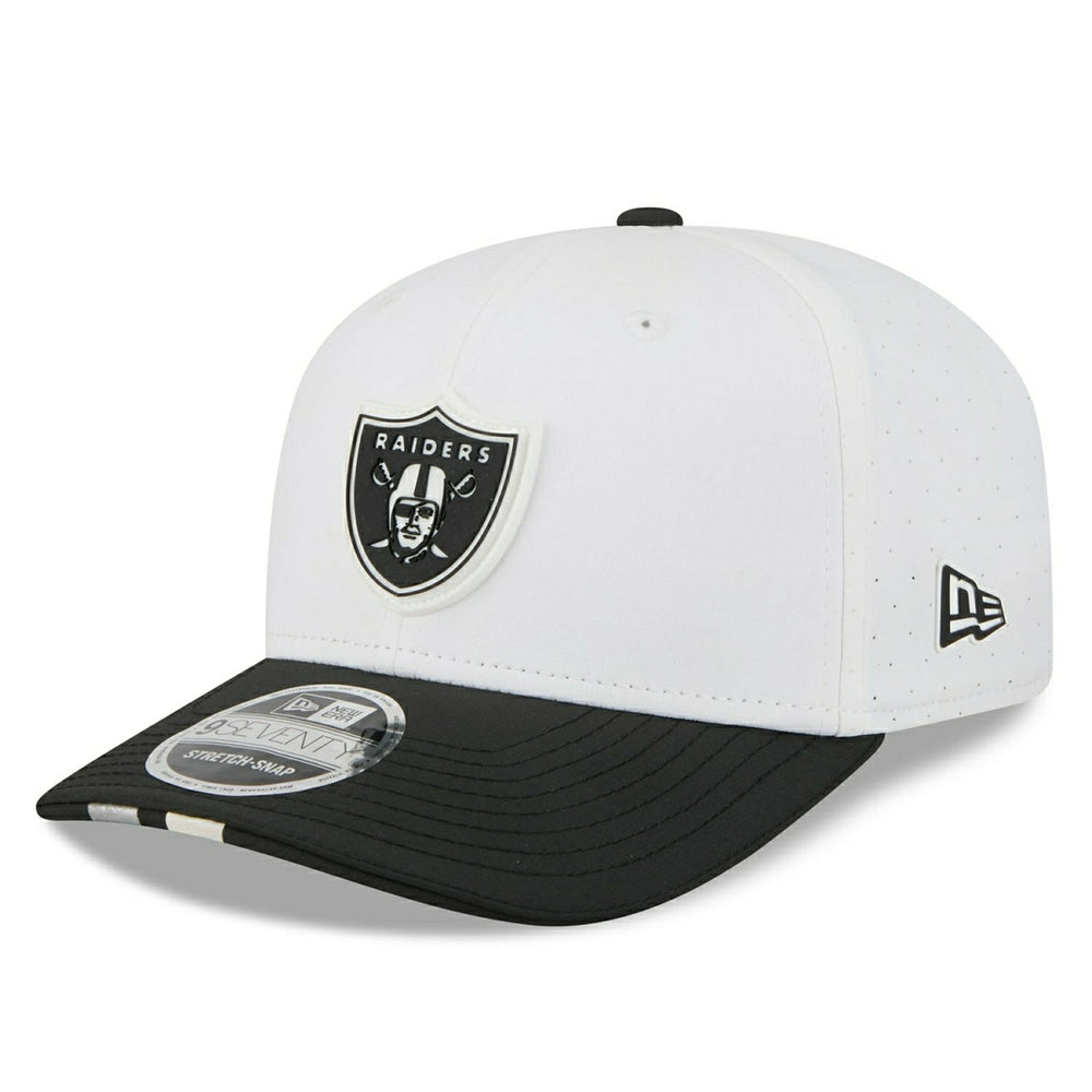 Las Vegas Raiders 2025 NFL Training Camp New Era 9SEVENTY Stretch-Snap Cap OTC White Classic