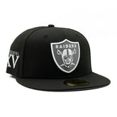Las Vegas Raiders Super Bowl XV New Era 59FIFTY Fitted NFL Cap Black Lifestyle
