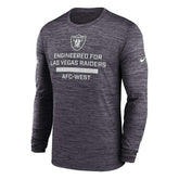 Las Vegas Raiders 2025 NFL Sideline Nike Velocity Performance Long Sleeve T-Shirt Gray Taass US