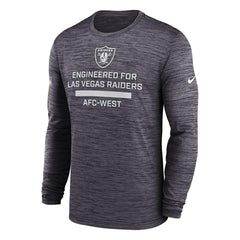 Las Vegas Raiders 2025 NFL Sideline Nike Velocity Performance Long Sleeve T-Shirt Gray Taass US
