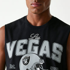 Las Vegas Raiders NFL Helmet New Era Sleeveless Tee Black Taass sale