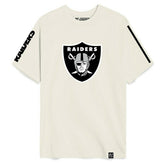 Las Vegas Raiders Recovered Ecru Slub NFL T-Shirt Cream Taass US