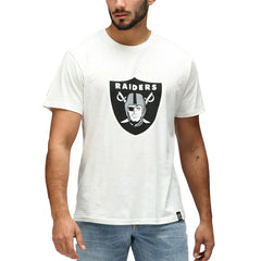 Las Vegas Raiders Recovered Ecru Slub NFL T-Shirt Cream Taass US