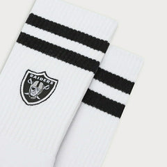 Las Vegas Raiders L&L '90 Classics NFL Crew Socks White Classic