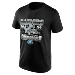 Oakland Raiders 2002 AFC Champions NFL T-Shirt Black Fashion