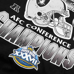 Oakland Raiders 2002 AFC Champions NFL T-Shirt Black Fashion