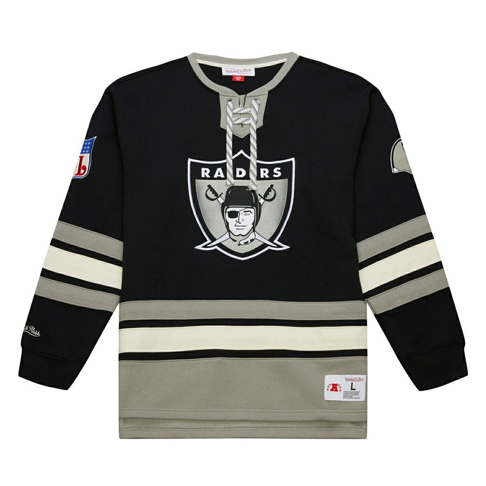 Las Vegas Raiders Mitchell & Ness Heritage NFL Lace-Up Jersey Crew Lifestyle