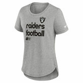 Las Vegas Raiders Nike Triblend Football NFL T-Shirt Gray (Women's) Taass US