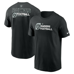 Las Vegas Raiders Team Slogan Nike Essential NFL T-Shirt Black Classic