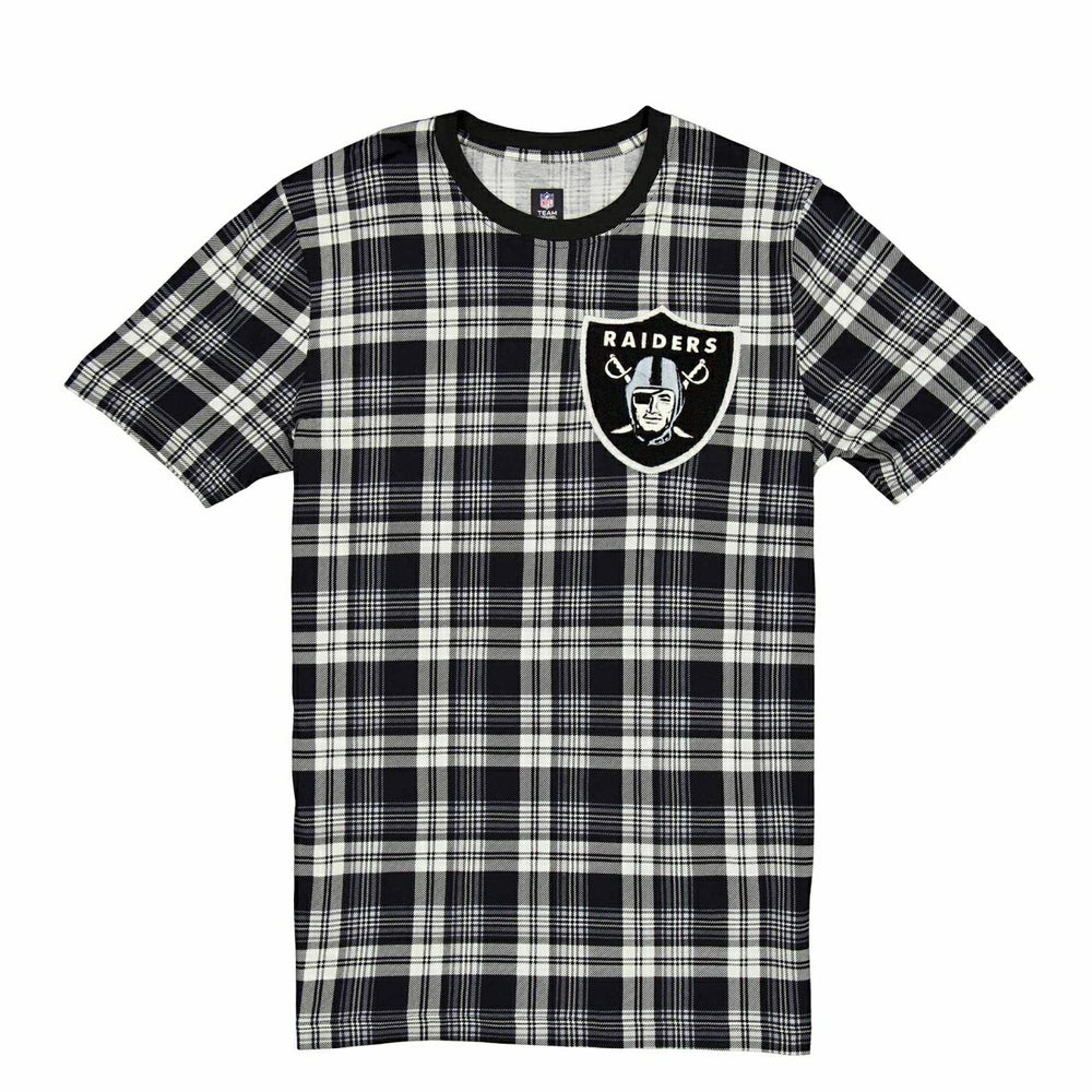 Las Vegas Raiders Plaid 2024 New Era 3rd Down NFL T-Shirt Black Taass for sale