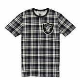Las Vegas Raiders Plaid 2024 New Era 3rd Down NFL T-Shirt Black Taass for sale