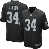Bo Jackson #34 Los Angeles Raiders Nike Game NFL Jersey Black Taass US