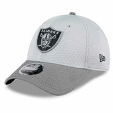 Las Vegas Raiders 2024 NFL Training Camp New Era Stretch-Snap 9FORTY Cap Gray Lifestyle