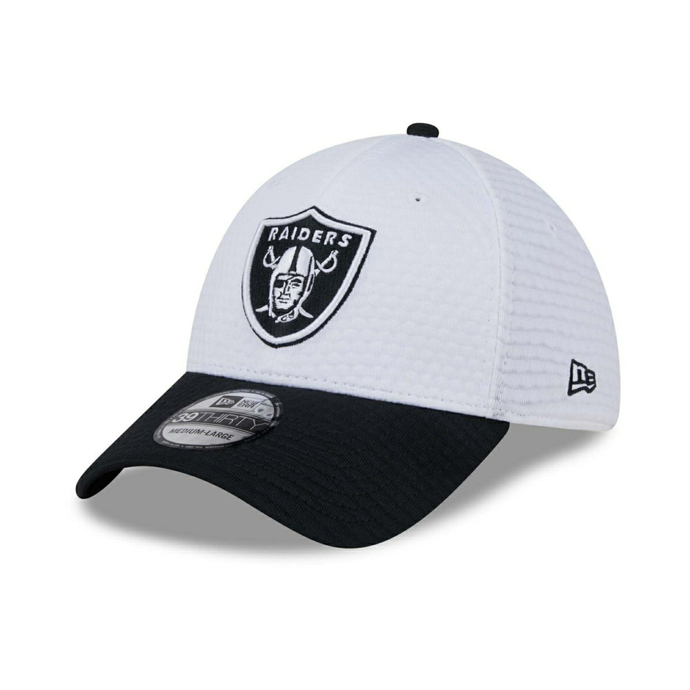 Las Vegas Raiders 2024 NFL Training Camp New Era 39THIRTY Flex Cap White Taass sale