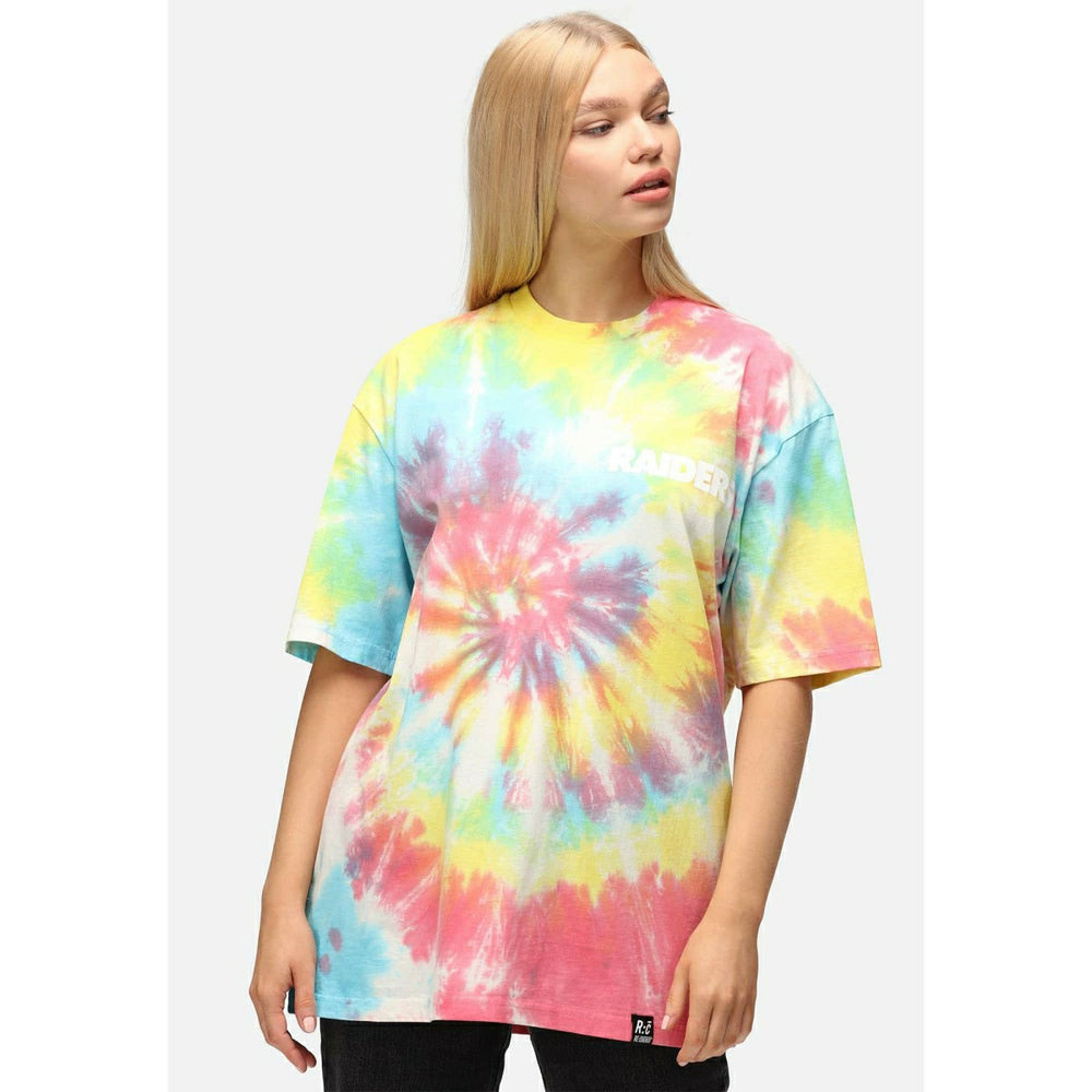 Las Vegas Raiders Rainbow Tie-Dye Recovered Relaxed NFL T-Shirt Classic