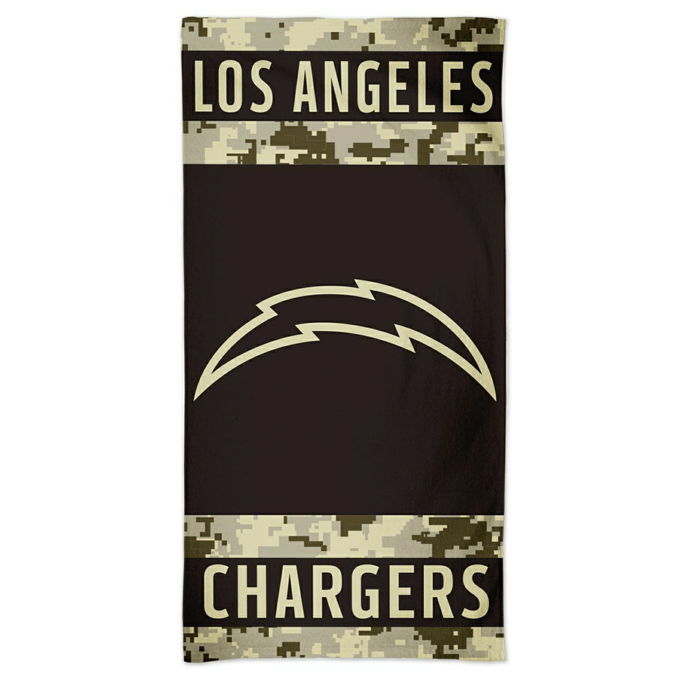 Los Angeles Chargers Camo Spectra NFL Beach Towel Taass US