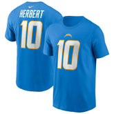 Justin Herbert #10 Los Angeles Chargers Nike Player NFL T-Shirt Blue Taass US