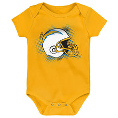 Los Angeles Chargers Game On Creeper NFL Infant Bodysuit Set (3-Piece) Classic
