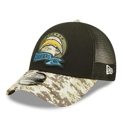 Los Angeles Chargers 2022 NFL On-Field Salute to Service New Era 9FORTY Cap Fashion