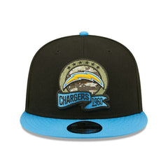Los Angeles Chargers 2022 NFL On-Field Salute to Service New Era 9FIFTY Snapback Cap Taass sale