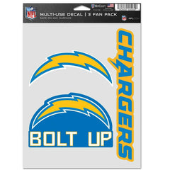Los Angeles Chargers Multi-Use NFL Decals Set (3 Pcs.) Taass for sale
