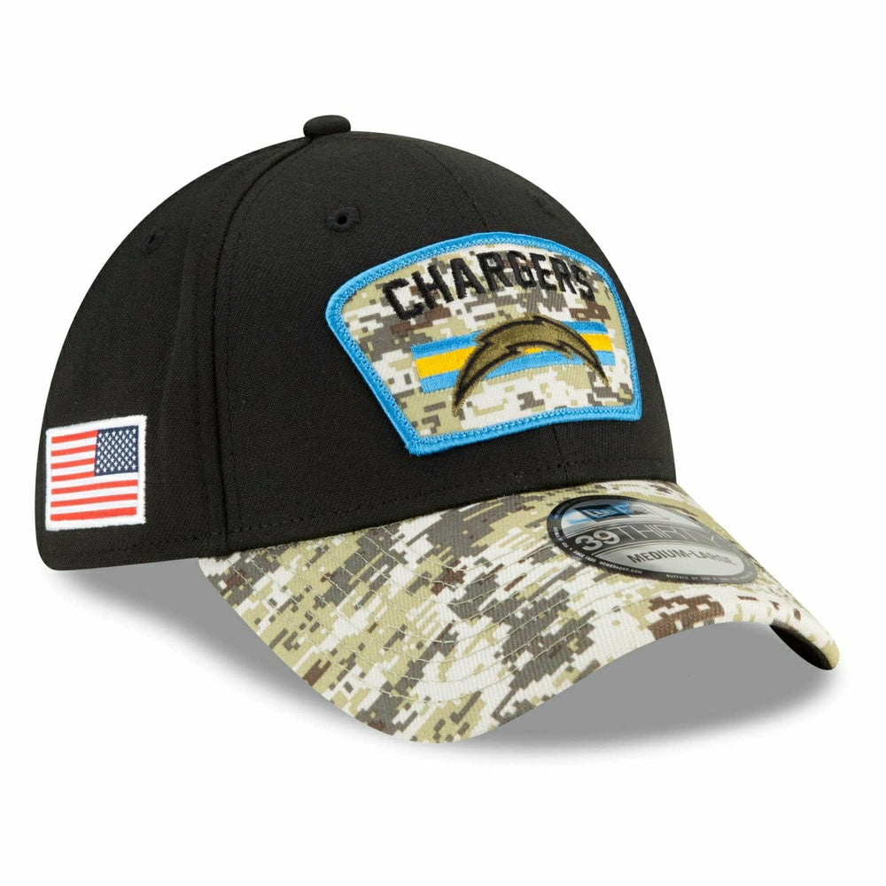 Los Angeles Chargers 2021 NFL On-Field Salute to Service New Era 39THIRTY Flex Fit Cap Taass for sale