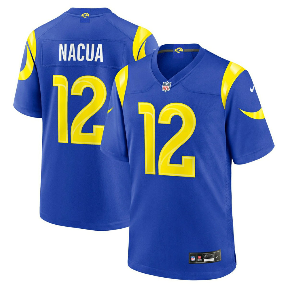 Puka Nacua #12 Los Angeles Rams 2026 Game NFL Jersey Blue Lifestyle