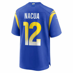 Puka Nacua #12 Los Angeles Rams Nike Game NFL Jersey Blue Taass sale