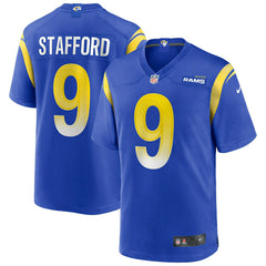 Matthew Stafford #9 Los Angeles Rams Nike Game NFL Football Jersey Blue Taass for sale