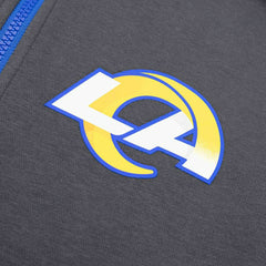 Los Angeles Rams Playbook NFL Full-Zip Fleece Hoodie Anthracite Lifestyle