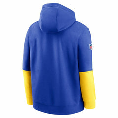 Los Angeles Rams 2024 NFL Sideline Nike Club Hoodie Blue Taass sale