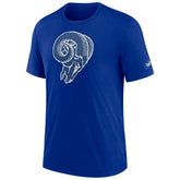 Los Angeles Rams Rewind Logo Nike Tri-Blend NFL T-Shirt Blue Taass US