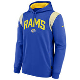 Los Angeles Rams 2022 NFL On-Field Sideline Nike Therma-FIT Hoodie Blue Taass sale
