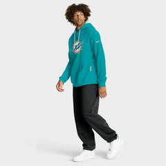 Miami Dolphins 2025 NFL Sideline Standard Issue Hoodie Aqua Classic