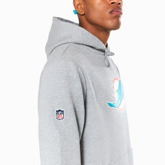 Miami Dolphins Logo Hoodie NFL Sweatshirt Grey Taass US