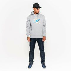 Miami Dolphins Logo Hoodie NFL Sweatshirt Grey Taass US