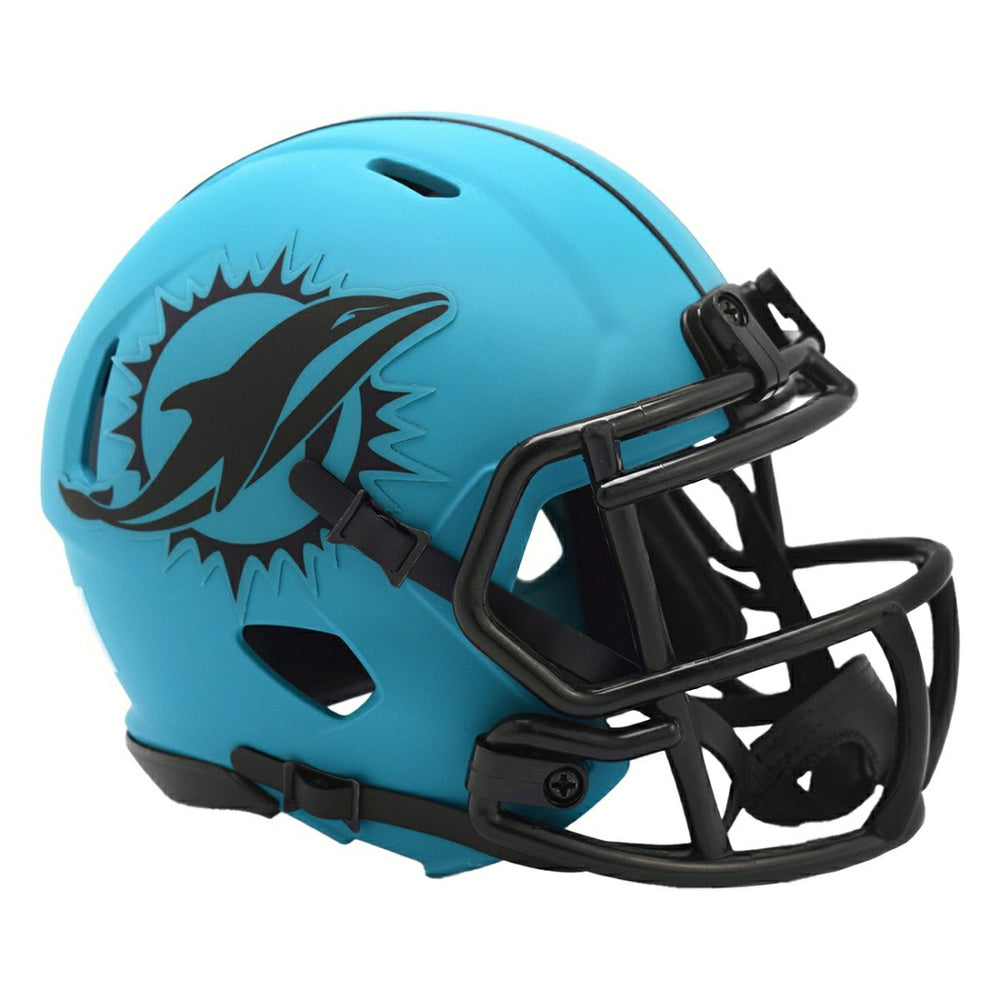 Miami Dolphins Rave Alternate NFL Speed Mini Helmet Teal Lifestyle