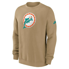 Miami Dolphins Swing Pass NFL Rewind Club Crew Beige Taass sale