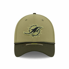 Miami Dolphins 2025 NFL Salute to Service 39THIRTY Flex Cap Olive Classic