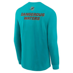 Miami Dolphins 2025 Rivalries Essential NFL Long Sleeve T-Shirt Aqua Fashion