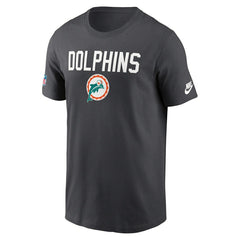Miami Dolphins 2025 NFL Sideline Throwback Dri-Fit Performance T-Shirt Anthracite Taass sale