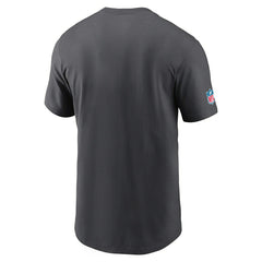 Miami Dolphins 2025 NFL Sideline Throwback Dri-Fit Performance T-Shirt Anthracite Taass sale