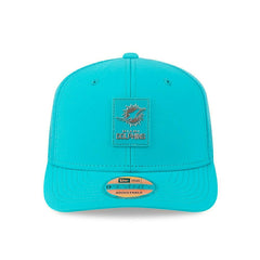 Miami Dolphins 2025 NFL On-Field Sideline 9SEVENTY Trucker Snapback Cap Aqua Lifestyle