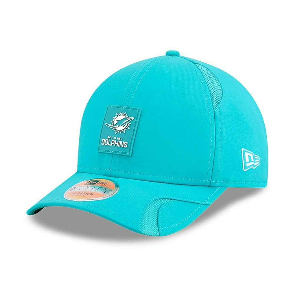 Miami Dolphins 2025 NFL On-Field Sideline 9FORTY M-Crown Cap Aqua Taass sale