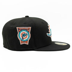 Miami Dolphins Perfect Season Anniversary 59FIFTY Fitted NFL Cap Black Taass for sale