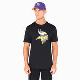 Minnesota Vikings Team Logo Football NFL T-Shirt Black Taass US
