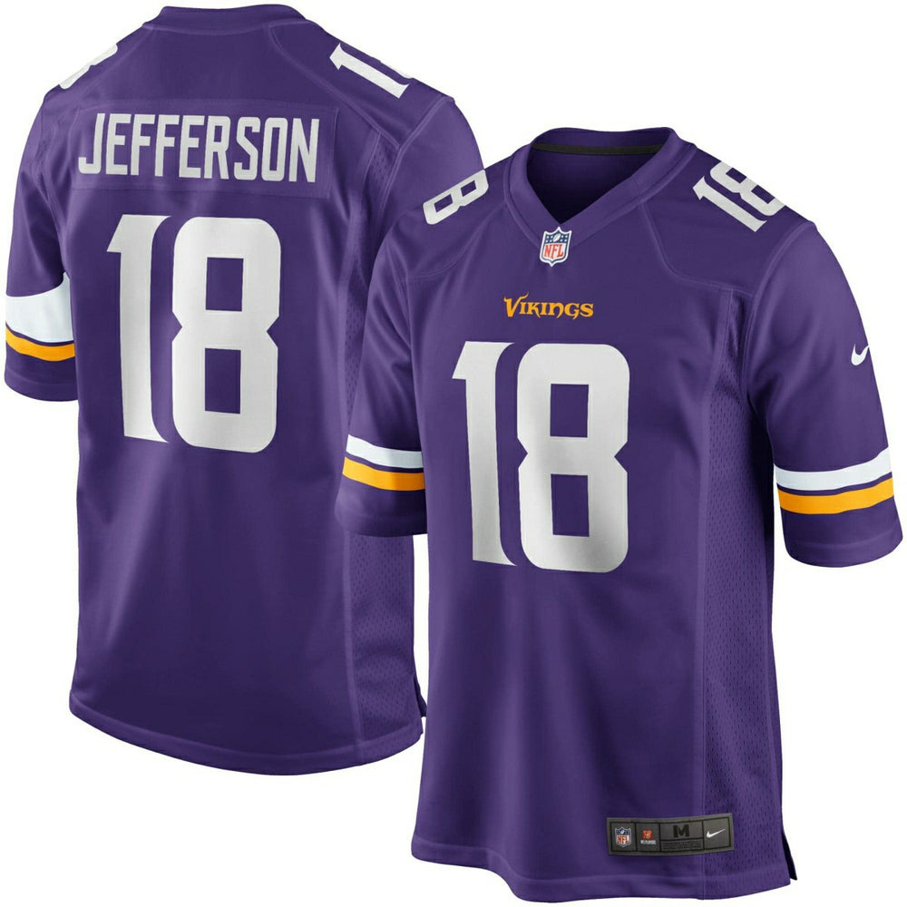 Justin Jefferson #18 Minnesota Vikings Nike Game NFL Jersey Purple Lifestyle