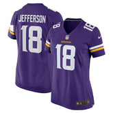 Justin Jefferson #18 Minnesota Vikings Nike Game NFL Jersey Purple (WOMEN'S) Taass for sale